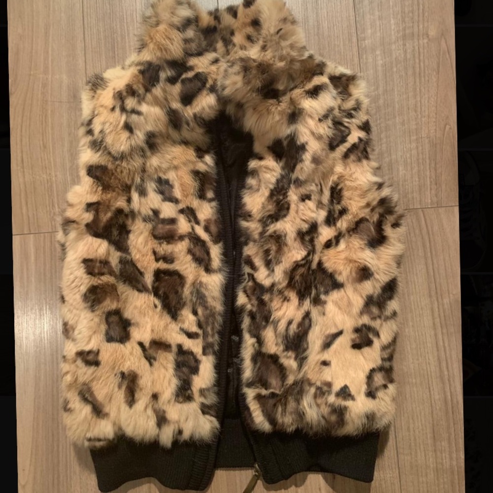 NEW 100% RABBIT FUR SLEEVELES JACKET